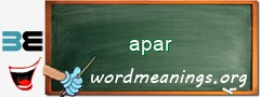 WordMeaning blackboard for apar